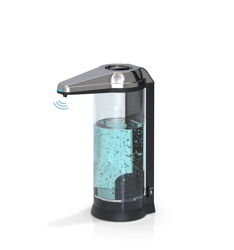 Better Living Products 70181 TOUCHLESS XL Hands Free Automatic Soap and Sanitizer Dispenser Black and Stainless Steel