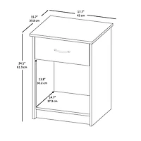 Mainstays Single Drawer Nightstand, White