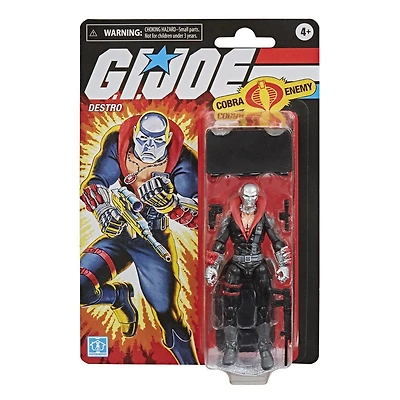 G.I. Joe Retro Collection Destro Toy 3.75-Inch-Scale Collectible Action Figure with Multiple Accessories, Toys for Kids Ages 4 and Up