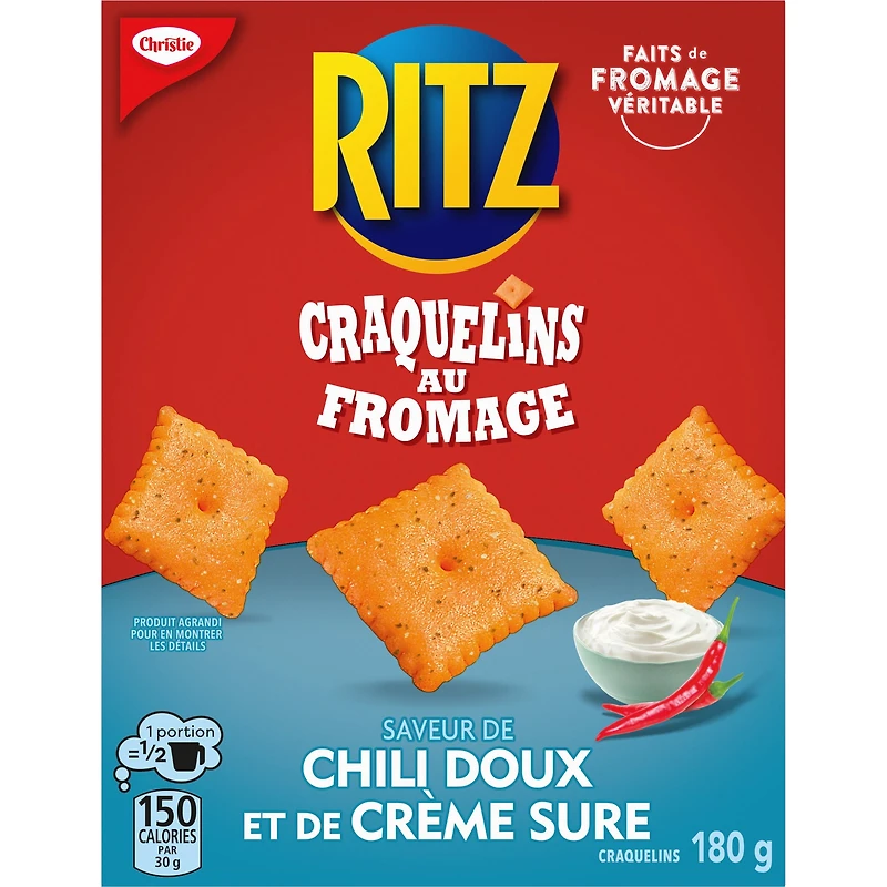 CRAQUELINS AU FROMAGE RITZ À SAVEUR DE CHILI DOUX ET DE CRÈME SURE 180 g