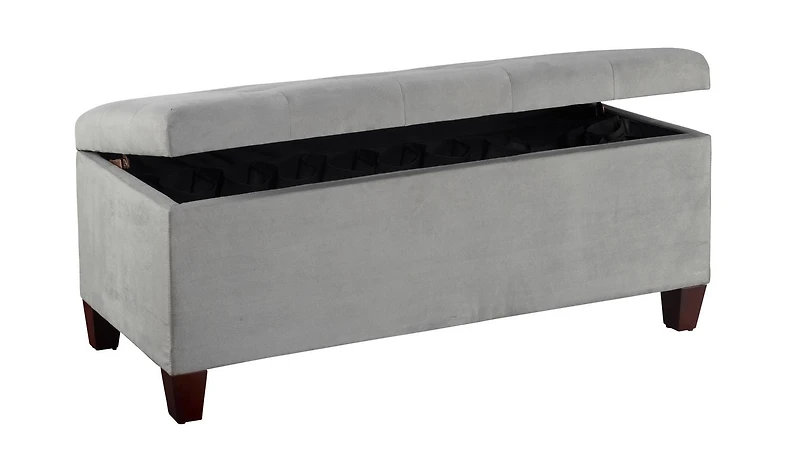 Charlotte Grey Shoe Storage Ottoman