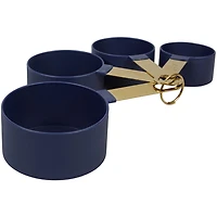 Ensemble d'ustensiles de mesure et de mélange bleu marin et or Wilton, 10 pièces