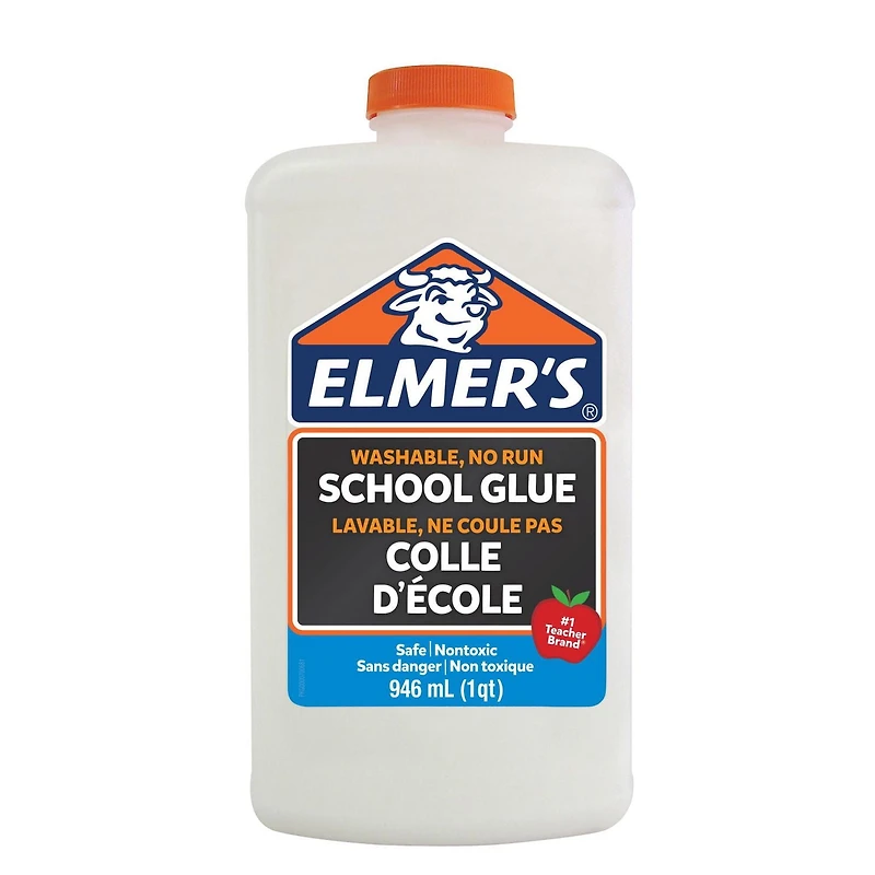 Elmer's Liquid School Glue, Clear, Washable, Great for Making Slime