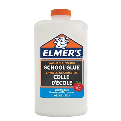 Elmer's Liquid School Glue, Clear, Washable, Great for Making Slime