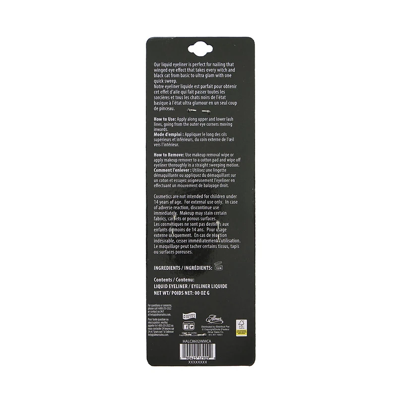 Halloween Expressions Vibrant Liquid Eyeliner - BLACK - 0.02 oz