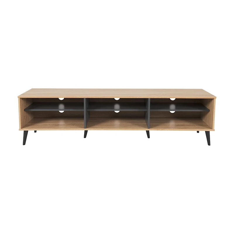 CorLiving Cole Modern Engineered Wood TV Stand with Open Shelves for Most TVs up to 85"