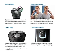 Philips Electric Shaver Series 1000, Dry Cord/Cordless With Pop-Up Trimmer, S1232/41, 1 Electric shaver