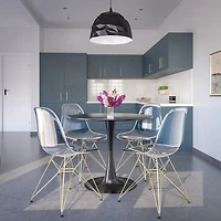 Heavenly Collection Clear & Gold Dining Chair