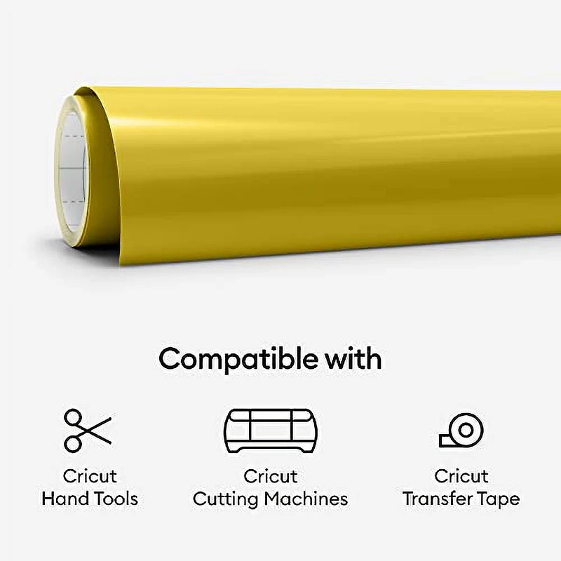 Cricut Premium Vinyl Permanent, Gold, Cricut Permanent Vinyl Gold