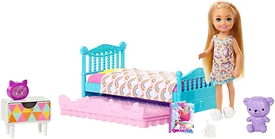 Barbie Club Chelsea Poupée et coffret de jeu Heure du coucher