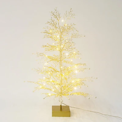 HOLIDAY TIME ARBRE DORÉ À PAILLETTES