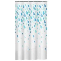 Mainstays PEVA Raindrops Shower Curtain or Liner, 70" x 72", Aqua
