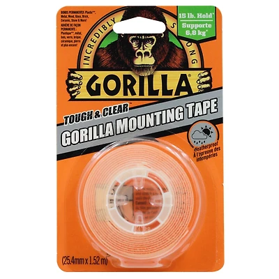 Tough & Clear Mounting Tape, 60in