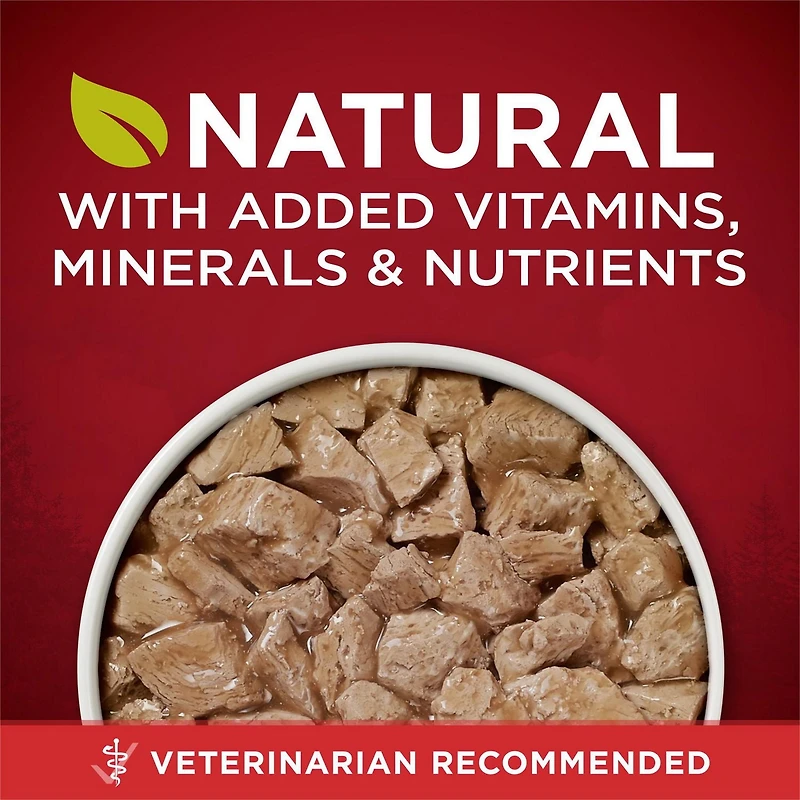 Purina ONE Véritable Instinct Tendres Morceaux en Sauce Dinde et Venaison, Nourriture Humide pour Chiens 368 g