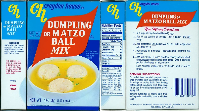 Croyden Matzo Ball Mix or Dumpling KPY