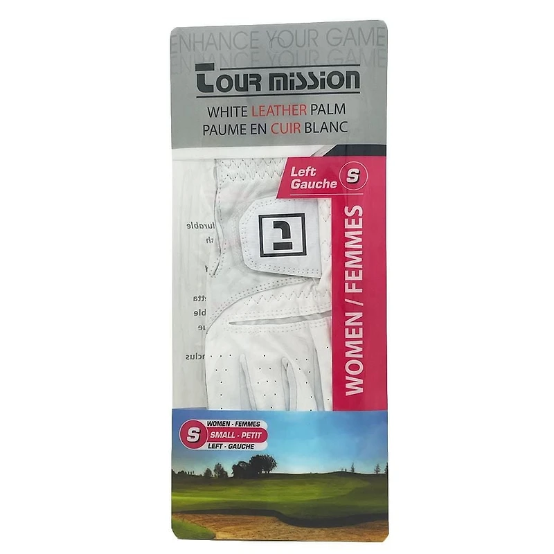 Tour Mission Women's Left Hand Golf Glove, Small (1 Unit), Premium Cabretta leather glove