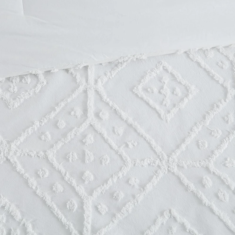 Ensemble d'édredon 5 piéce de Home Trends Ensemble d'édredon diamant chenille, 2 place / grand