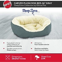 Sleep Zone Lit pour Chien en Peluche Sculpté