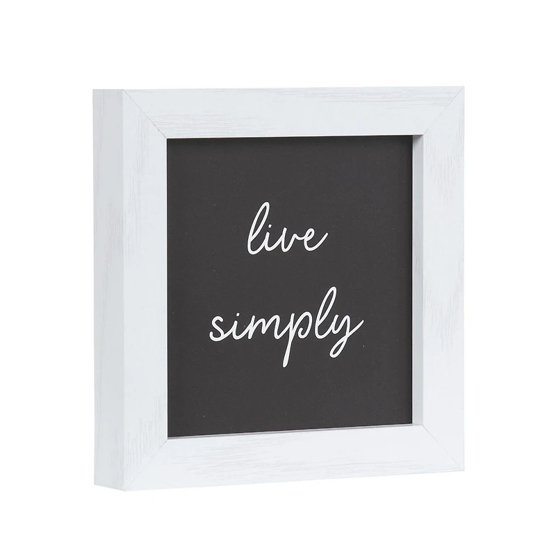 Œuvre d'appoint encadrée 15 x 15 Live Simply