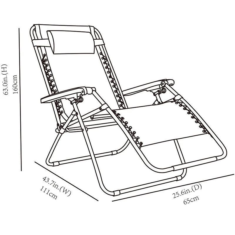 Chaise zéro gravité Mainstays Inclinaison réglable
