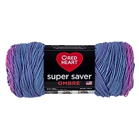 Red Heart® Super Saver® Ombre™ Yarn, Acrylic #4 Medium, 10oz/283g, 482 Yards, Gorgeous ombre yarn