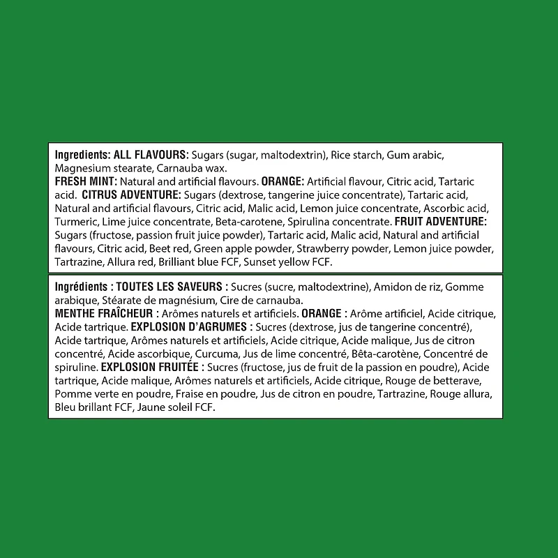 Menthes TIC TAC, cadeau de bas de Noël, 4 paquets individuels, 116g paquet de 4