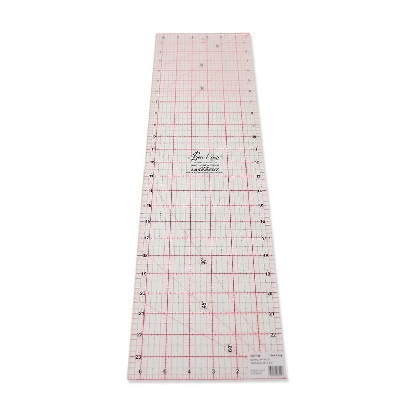 SEW EASY Quilting Ruler, 24" x 6½" (61 x 16.5 cm) for Rotary Cutting