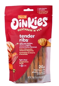 Oinkies Meathouse N'Veg Tender Ribs Dog Treat Chew 20pk