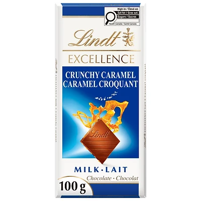 Chocolat au lait Lindt EXCELLENCE Caramel Croquant – Barre (100 g)