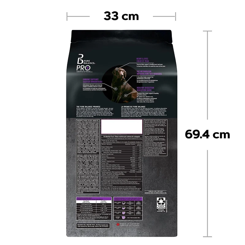 Pure Balance Pro+ Sensitive Stomach, Salmon & Brown Rice Recipe Dry Dog Food, 100 g, 3.5 kg, 7 kg