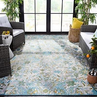 SAFAVIEH Barbados Corwin Tapis Floral Intérieur/Extérieur
