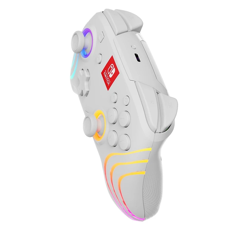 PDP Afterglow™ Wave Wireless Controller: White - Nintendo Switch, & Nintendo Switch - OLED Model, PDP AG Wave WL CNTRL: White
