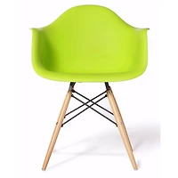 Nicer Furniture Green Wooden Legs Eames Dar Chair