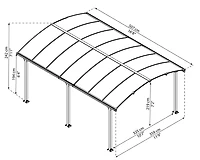 Canopia by Palram Arcadia 5000 Carport Canopy and Car Shelter