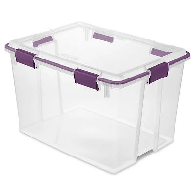 Boîte étanche de Sterilite de 76L transparent - violet 76L