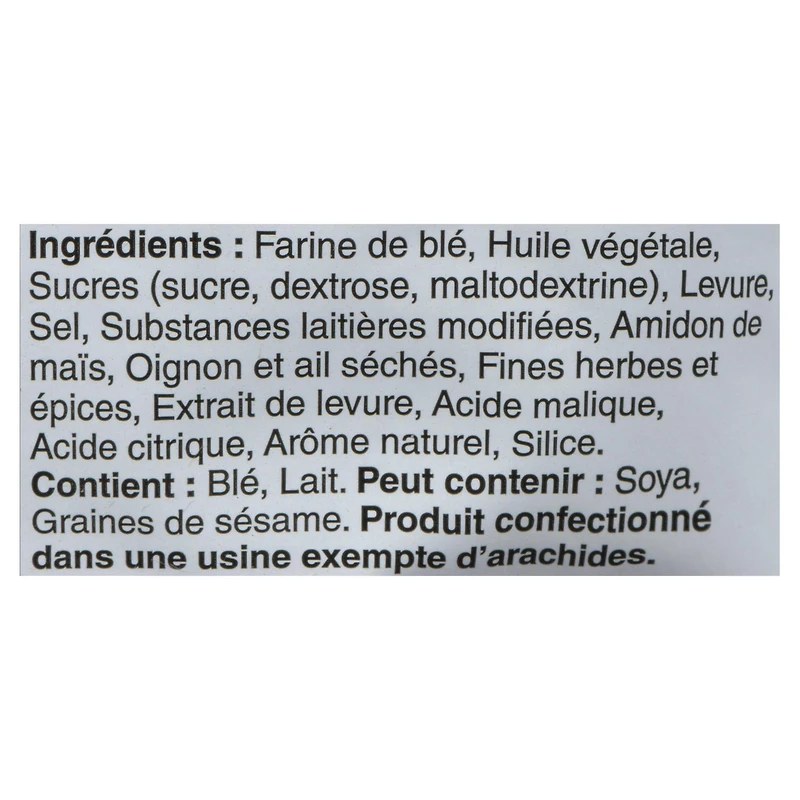 Boulangerie Grissol Baguettes Herbes du jardin, Dare 120g
