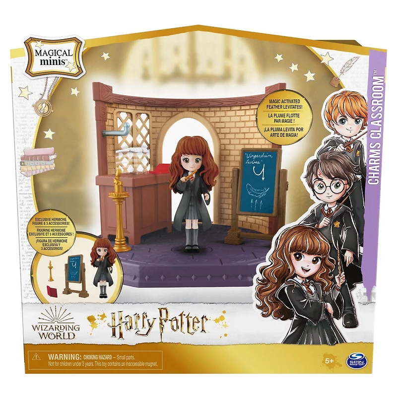 Wizarding World, Magical Minis Charms Classroom with Exclusive Hermione Granger Figure and Accessories, Kids Toys for Girls and Boys Ages 5 and up