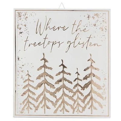 Holiday Time 18" Metal Treetops Sign