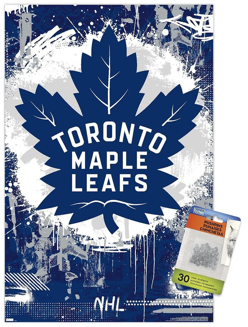 NHL Toronto Maple Leafs - Maximalist Logo 23 Wall Poster