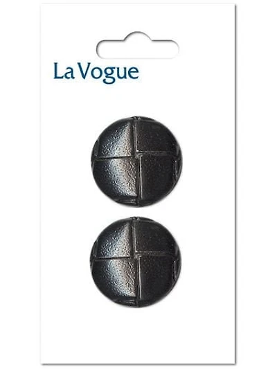 La Vogue 25 mm Shank Button - Black, La Vogue buttons and closures offer you the most fashionable and contemporary assortment of styles and colours.