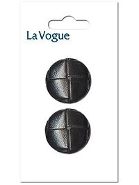 La Vogue 25 mm Shank Button - Black, La Vogue buttons and closures offer you the most fashionable and contemporary assortment of styles and colours.