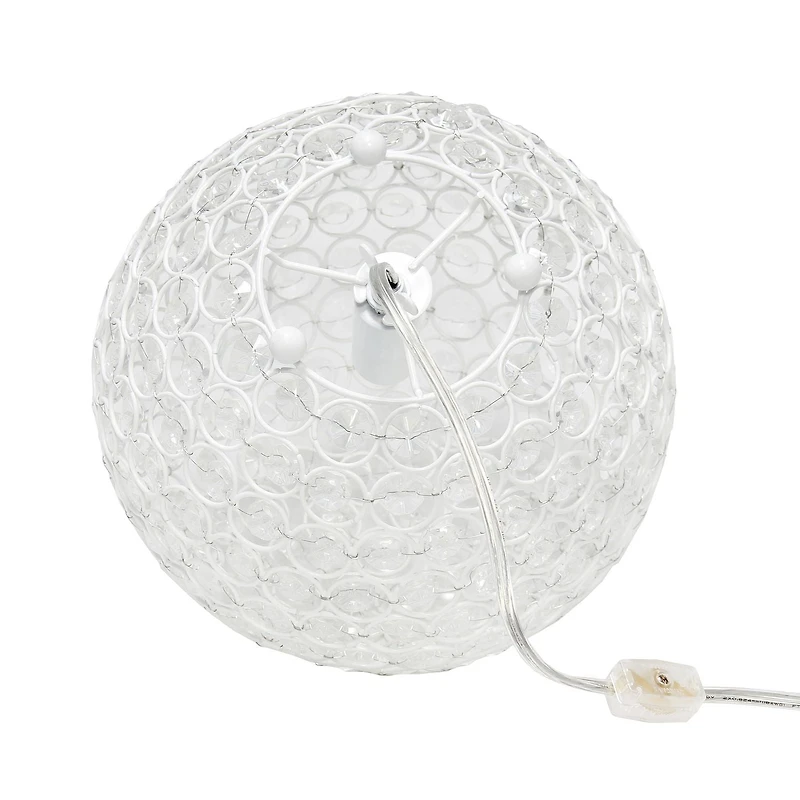 Lampe de table Elegant Designs à paillettes boule de cristal de 10 pouces