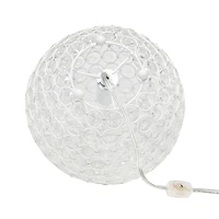 Lampe de table Elegant Designs à paillettes boule de cristal de 10 pouces
