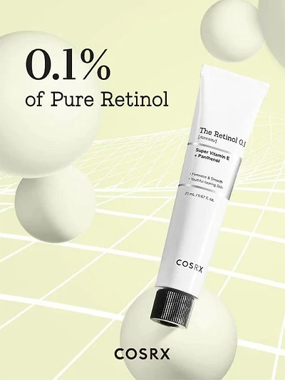 COSRX Le Rétinol 0.1 Crème 20 ml Solution douce de rétinol pour premières rides