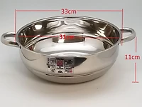 Sunwealth Étuveuse à deux paliers en acier inoxydable, de 34 cm