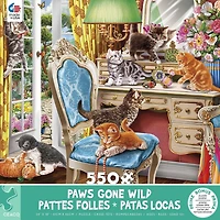 PAWS GONE WILD - KITTENS IN THE BEDROOM - 550 PIECE PUZZLE