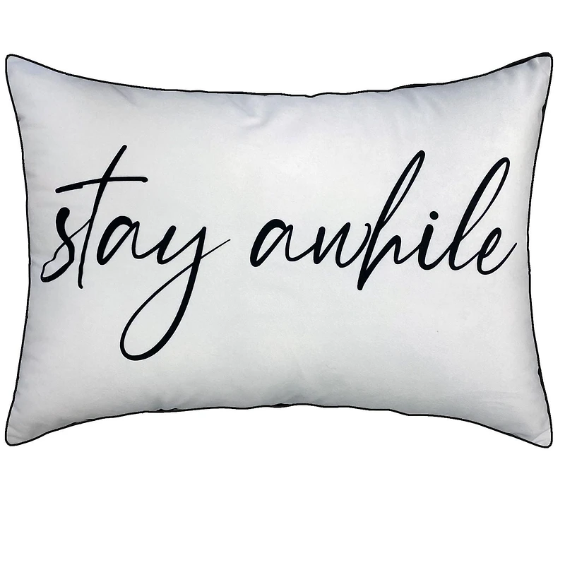 hometrends Coussin Décoratif « Stay Awhile »