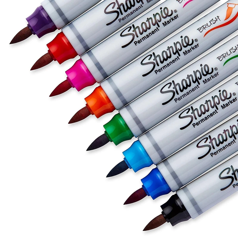 Sharpie Brush Tip Markers Sets, 8CD, Brush Tip