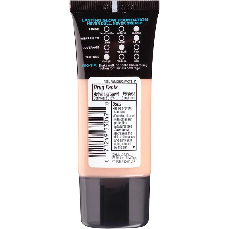 L'Oréal Paris Infallible Pro-Glow Foundation, 1 foundation