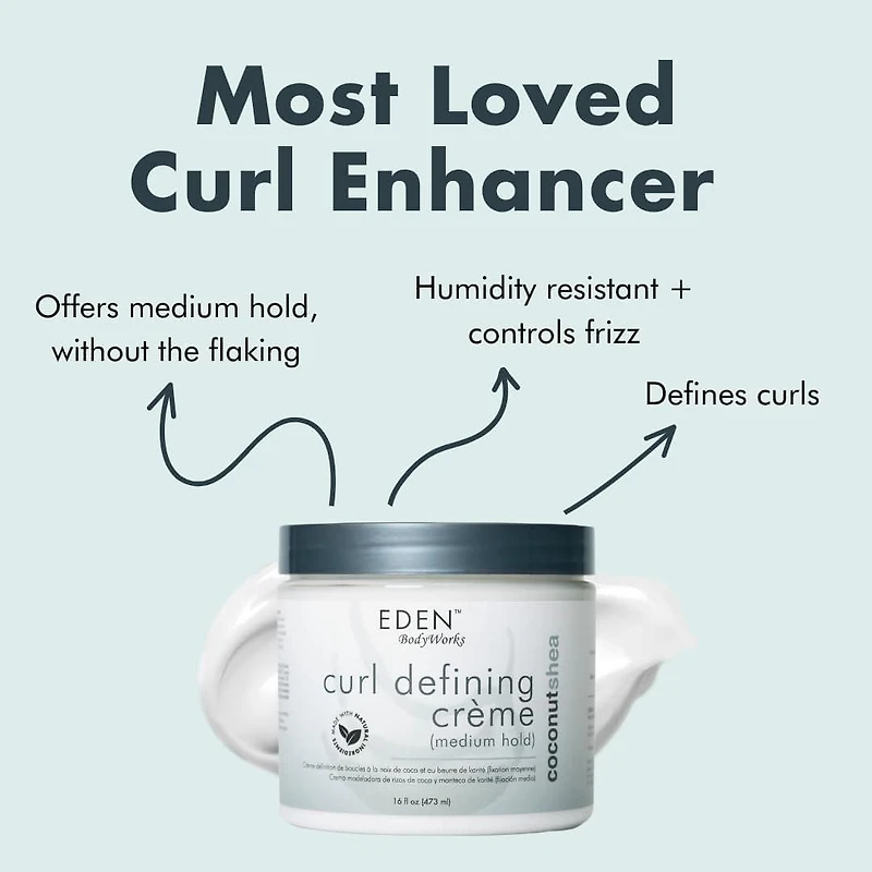 Eden Bodyworks Natural Curl Defining Creme, Curl Defining Creme 16oz<br>Holds curl pattern longer<br>No residue or build up<br>Defines curl pattern<br>Elongates curls